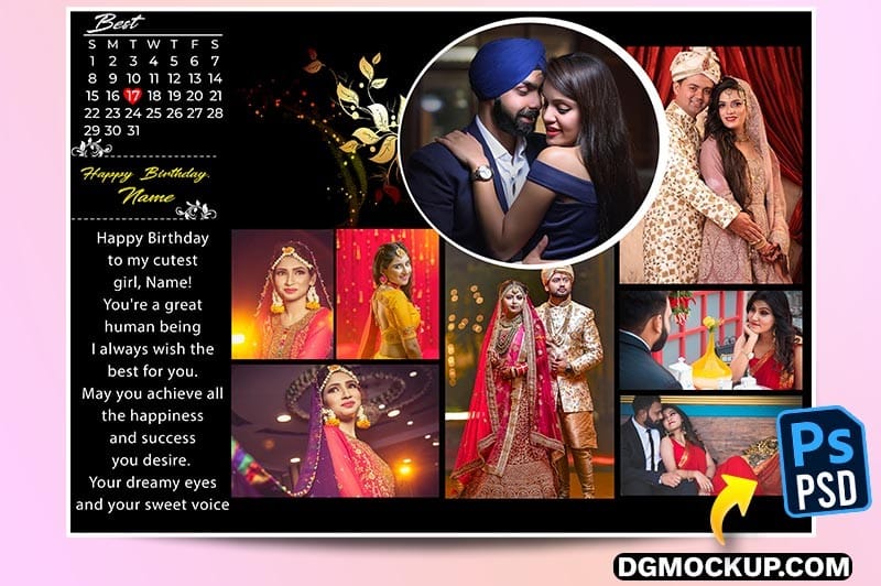 Creative Customized Collage Photo Frame PSD Preview