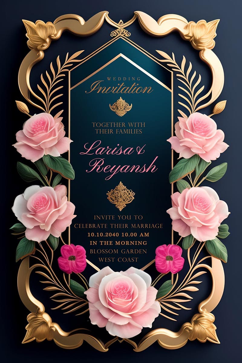 DGMOCKUP Elegant Luxury Wedding Invitation Card Free PSD Template demo