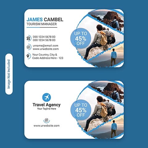 DGMOCKUP Travel Agency Business Card Design PSD Template Free demo