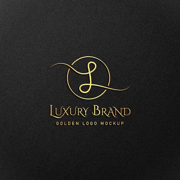Free Luxury Golden Logo Mockup PSD for Designers demo
