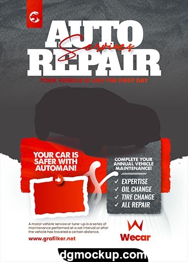 Auto Car Service Flyer Free PSD Templates Preview