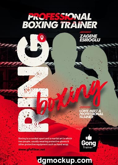 Boxing Coach Flyer Templates High-Quality Free PSD for Designer Preview