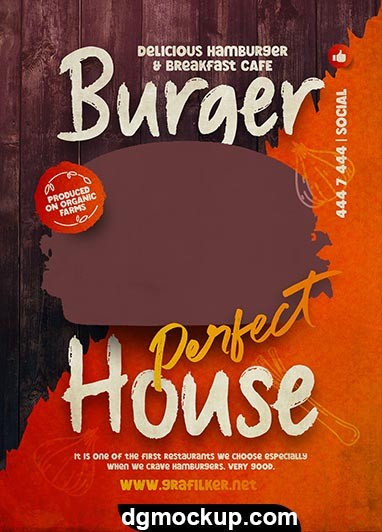 Burger Restaurant Flyer Free PSD Templates Preview