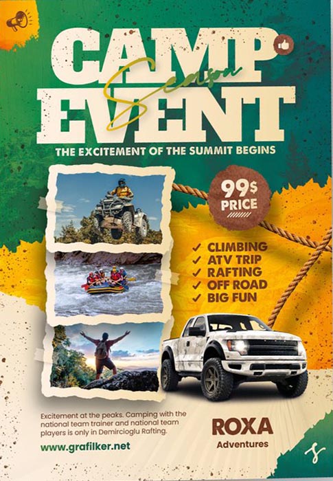 Camping Event Flyers Free PSD Templates Preview
