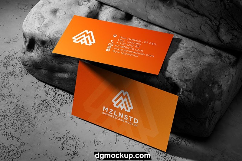 Free Business Card Realistic Photoshop Mockup Preview