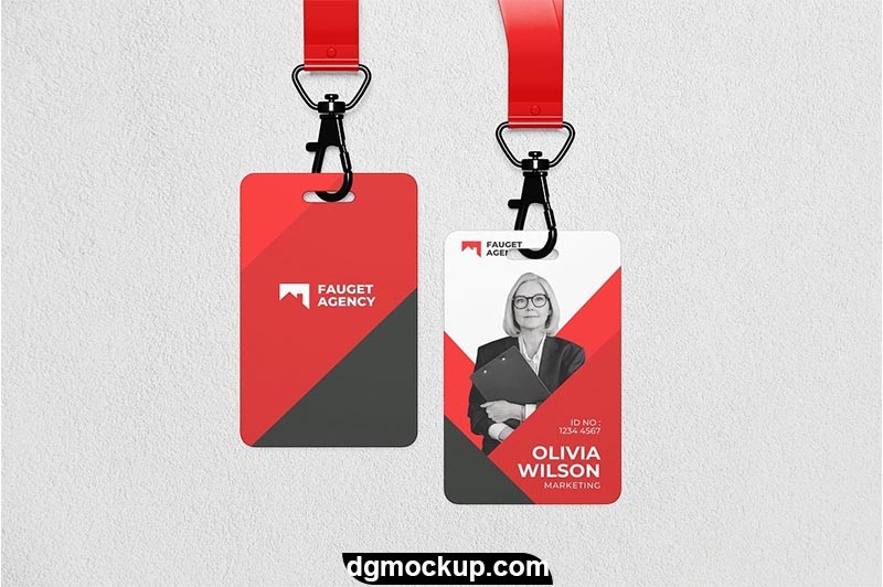 ID Card Holder Free Editable PSD Template Preview