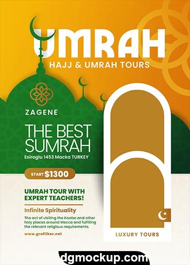 Umrah Flyer Templates High-Quality Free PSD for Designer Preview