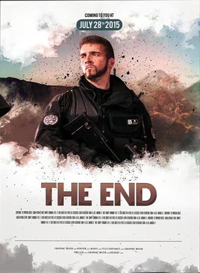 Free The End Movie Poster Flyer Customizable PSD Template