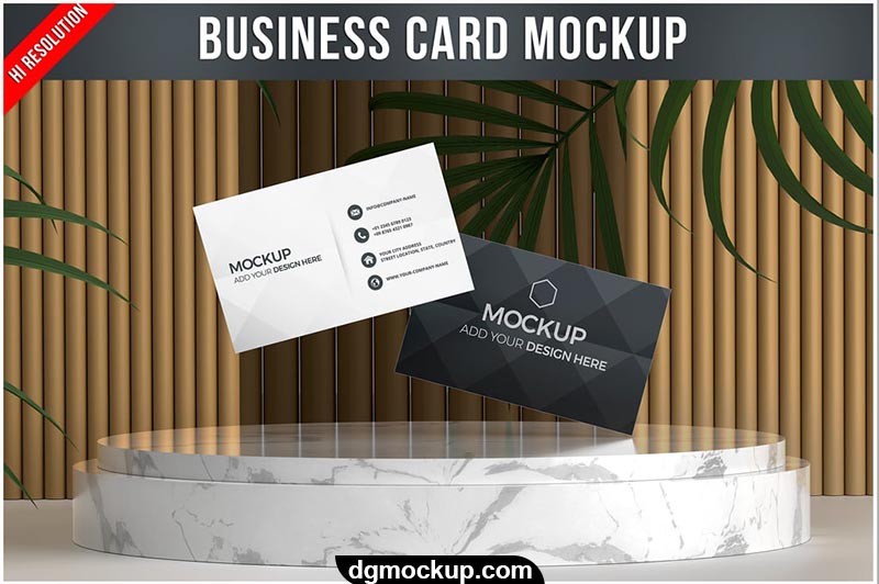 Business Card Podium On Stage Mockups Free PSD Preview