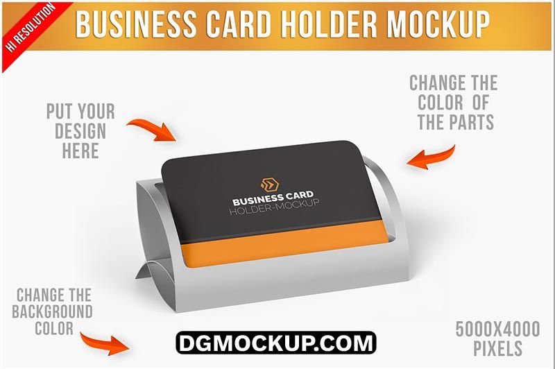Business Card Holder Free PSD Mockup Download Preview
