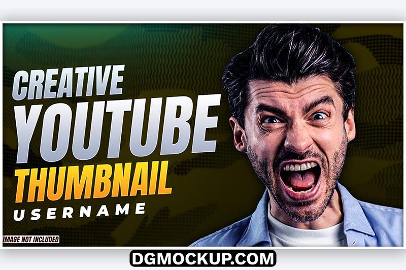 Creative YouTube Thumbnail Design Free Customizable PSD Template Preview