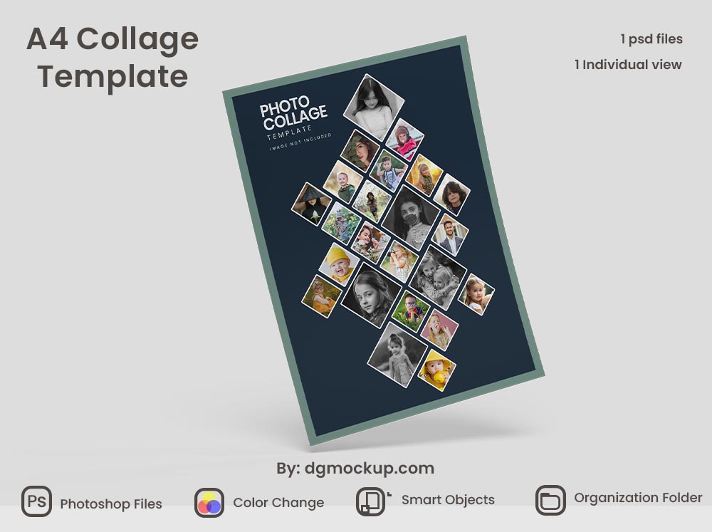 25 Photo Collage Frame Free PSD