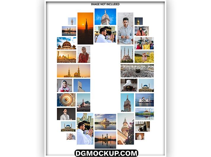 Zero Photo Collage Grid Set Frame Free PSD Template Preview