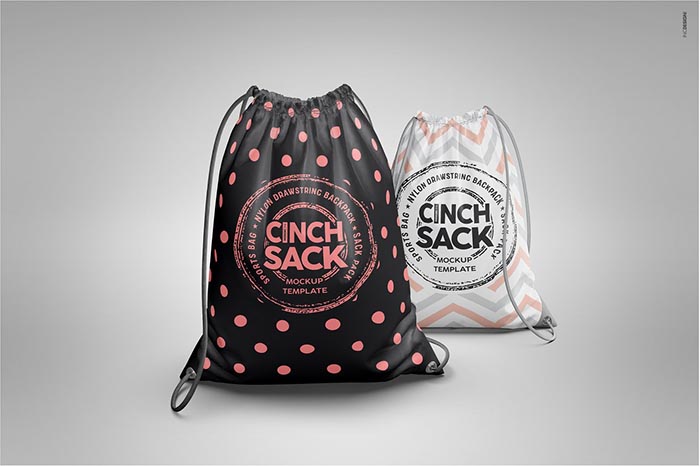 5 Free Dust Bag Fabric Soft Packaging PSD Mockups