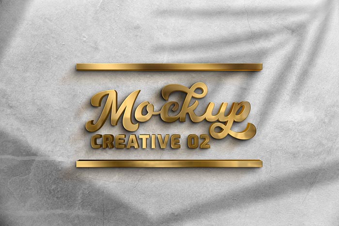 Creative 3D Logo Free PSD Mockup Download