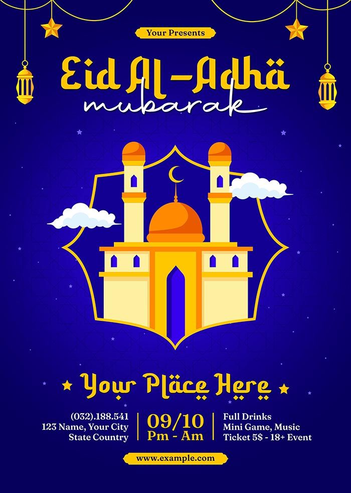 Eid Al Adha Flyer Free PSD Template