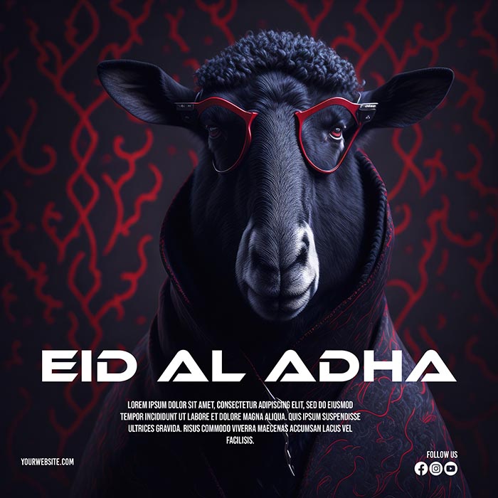 Eid al-Adha Mubarak Islamic Festival PSD Template