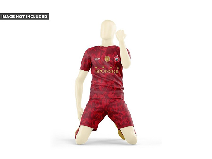 Football Player Uniform PSD Mockup Front View