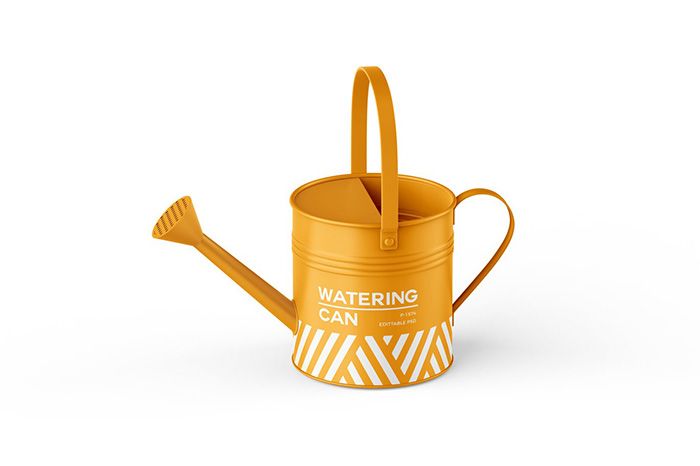 Matte Garden Watering Can Free PSD Mockup (02)
