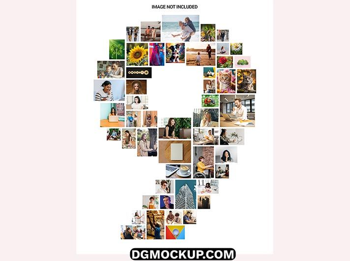 Nine Number Collage Grid Photo Frame Effect Free PSD Preview