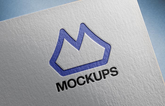 Paper Pressed Logo PSD Mockup