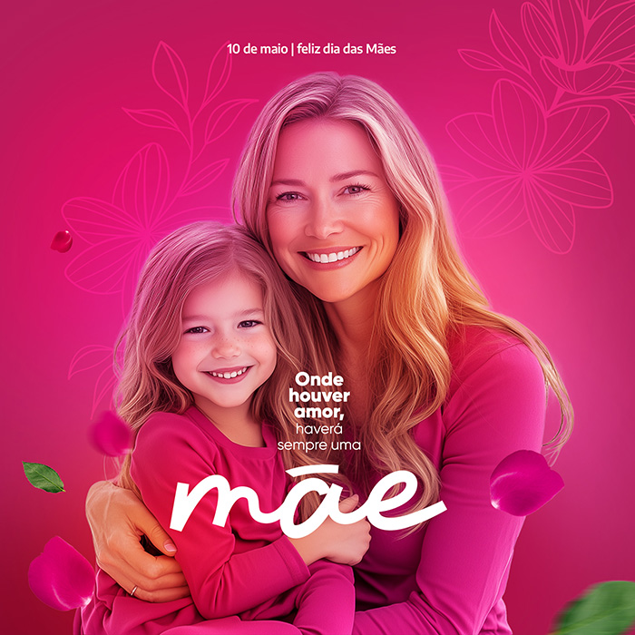 Social Media Feed Happy Mother's Day Pink Background Free PSD
