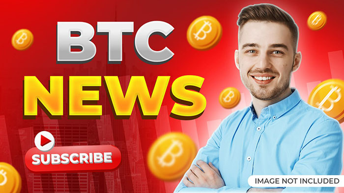 YouTube Video Thumbnail for BTC News PSD Template