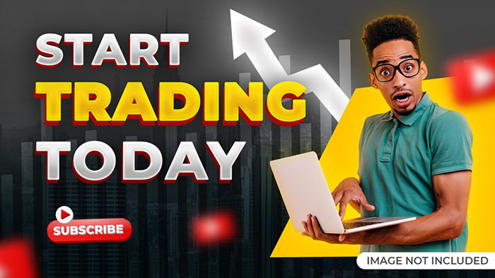 YouTube Video Thumbnail for Start Trading Today Free PSD