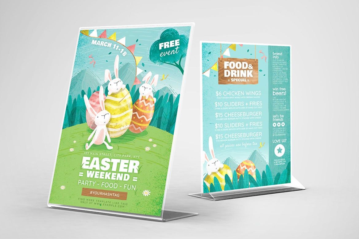 Easter Weekend Flyer PSD Templates 
