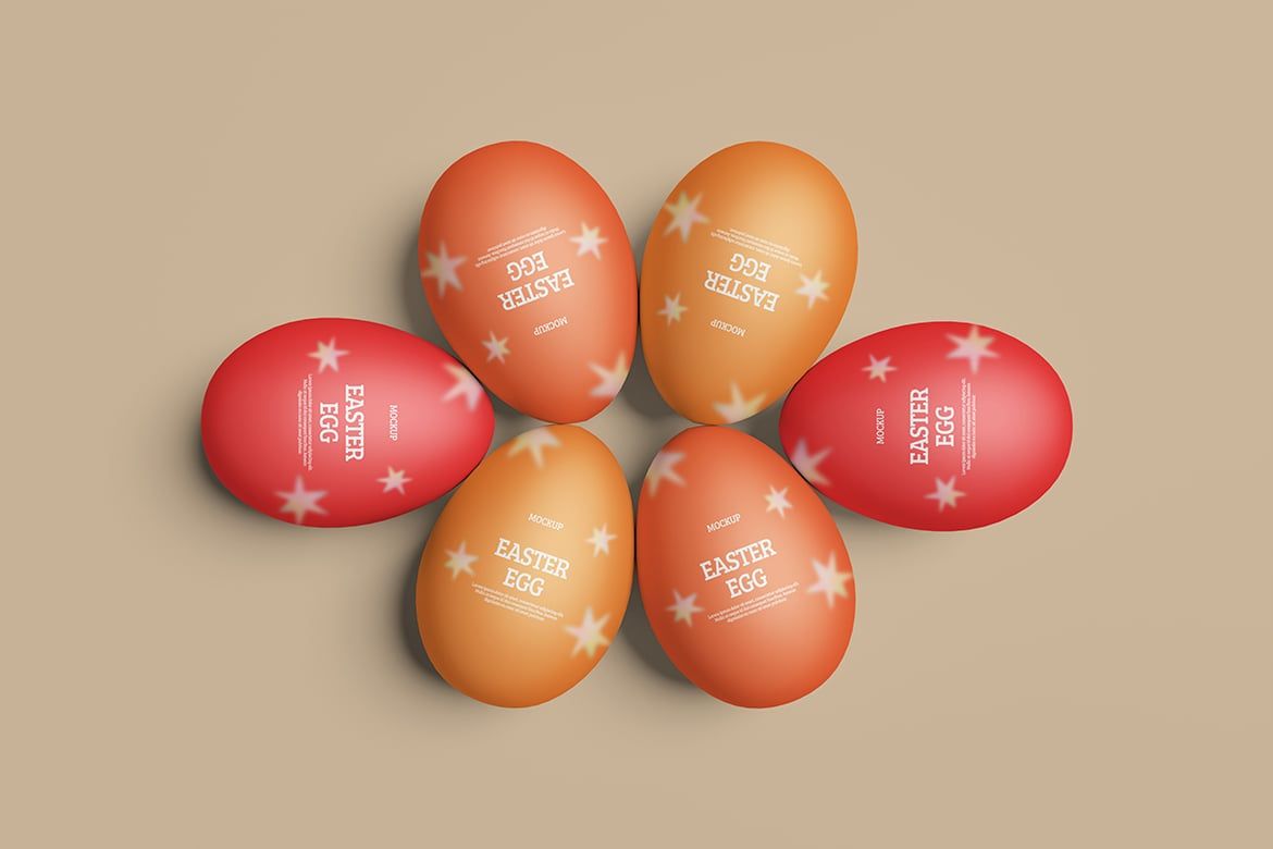 Easter Egg Free PSD Mockup