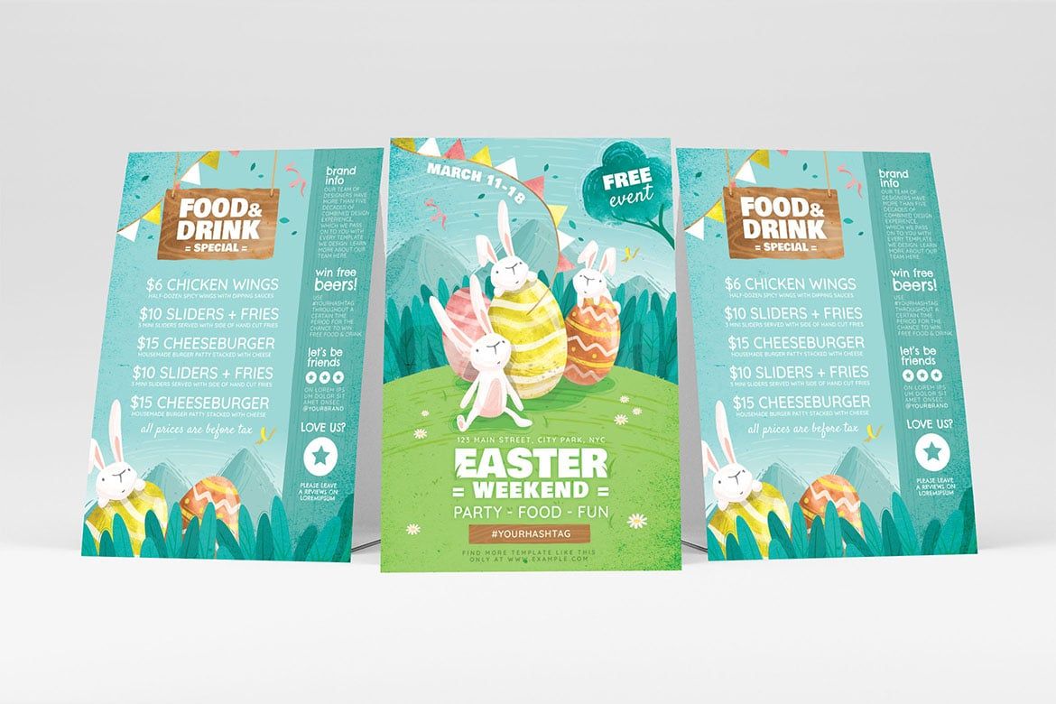 Easter Weekend Flyer PSD Templates 