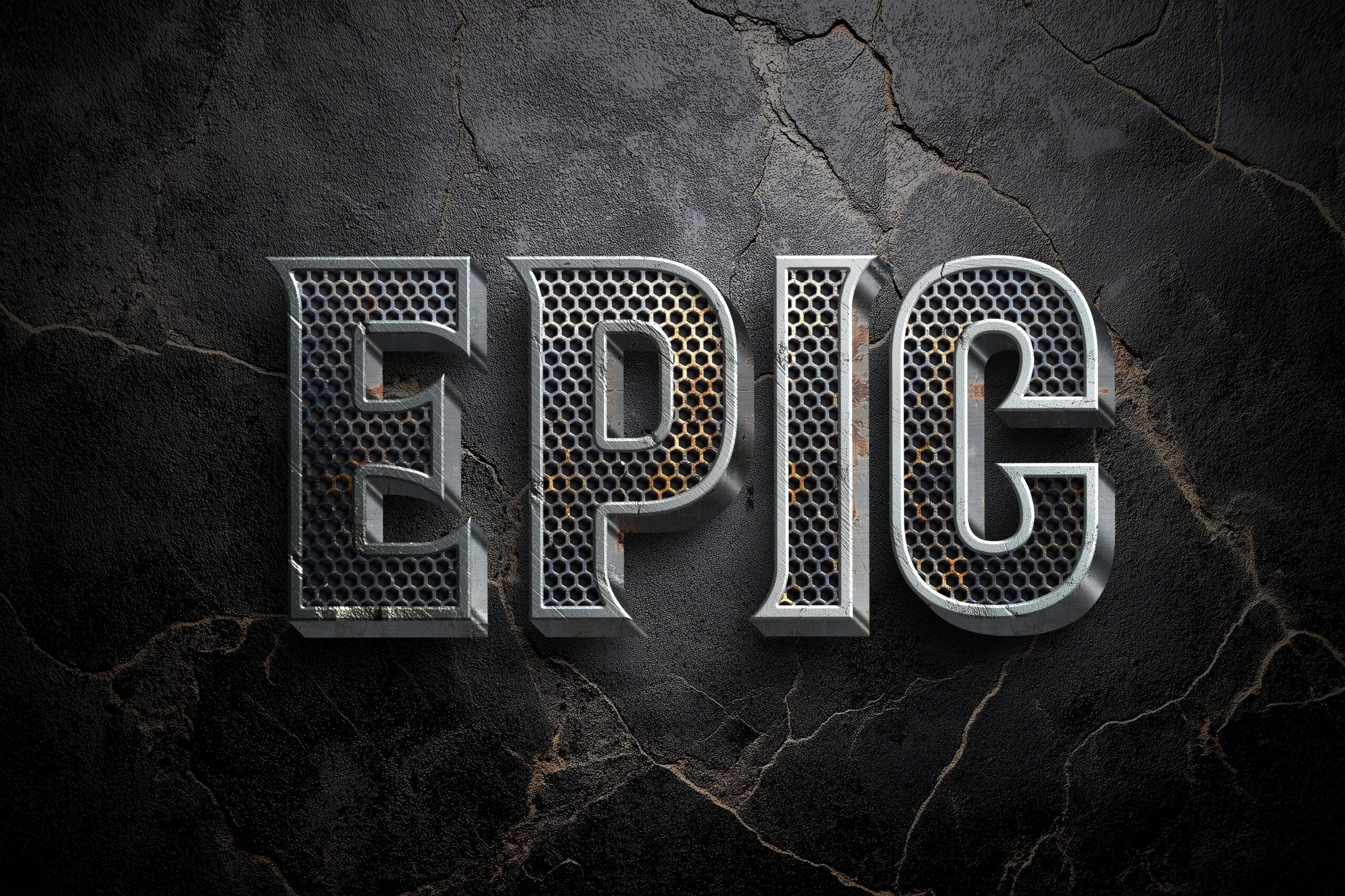 Epic Movie text effect editable PSD Free Download
