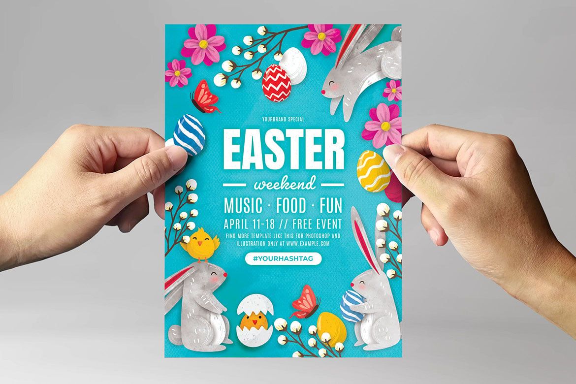Easter Flyer Templates in PSD and Vector