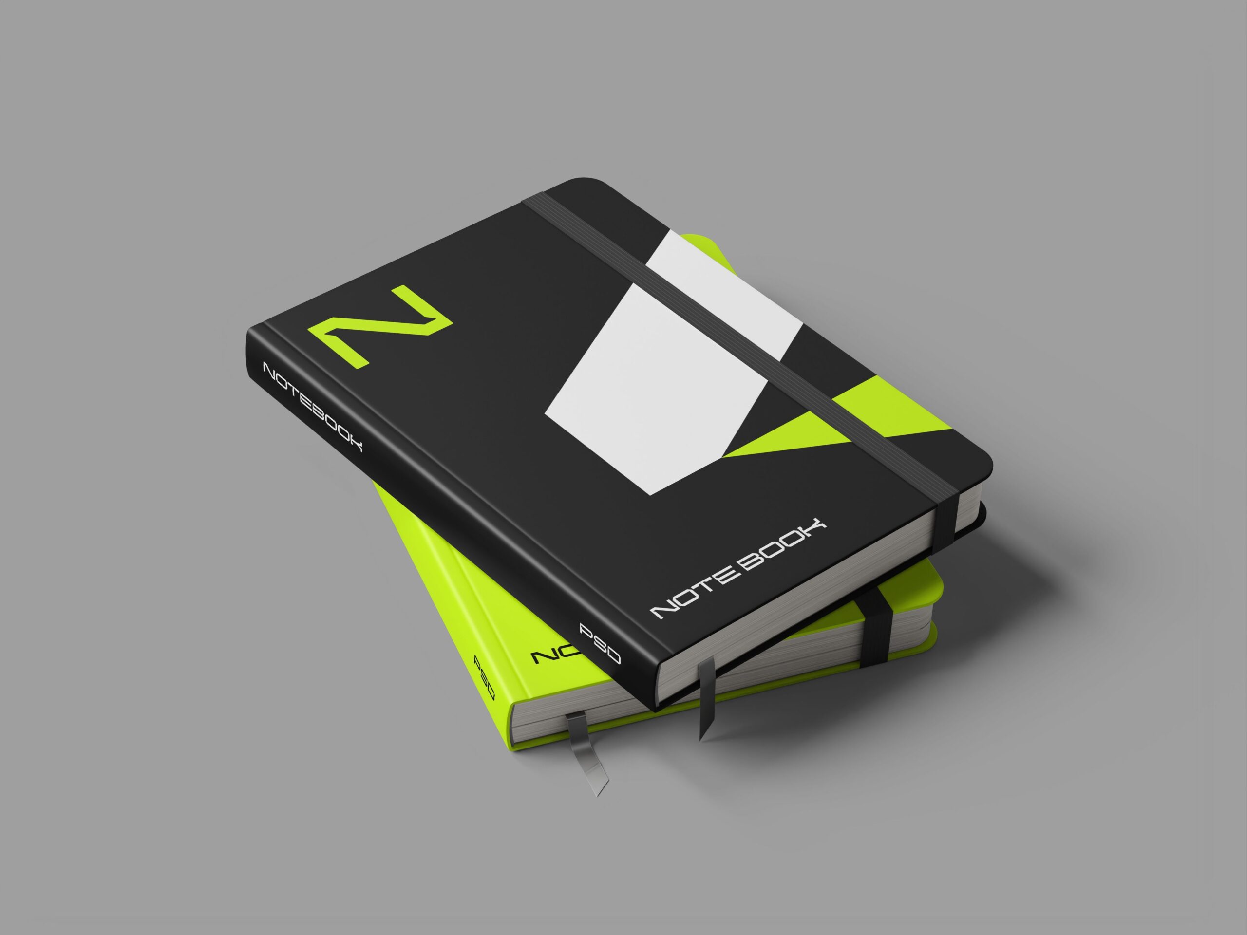 2 Notebook Free PSD Mockup Download