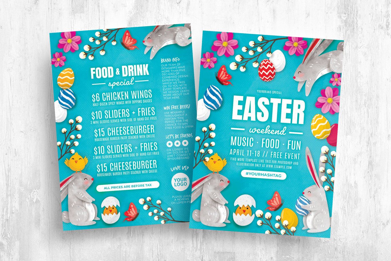 Easter Flyer Templates in PSD and Vector