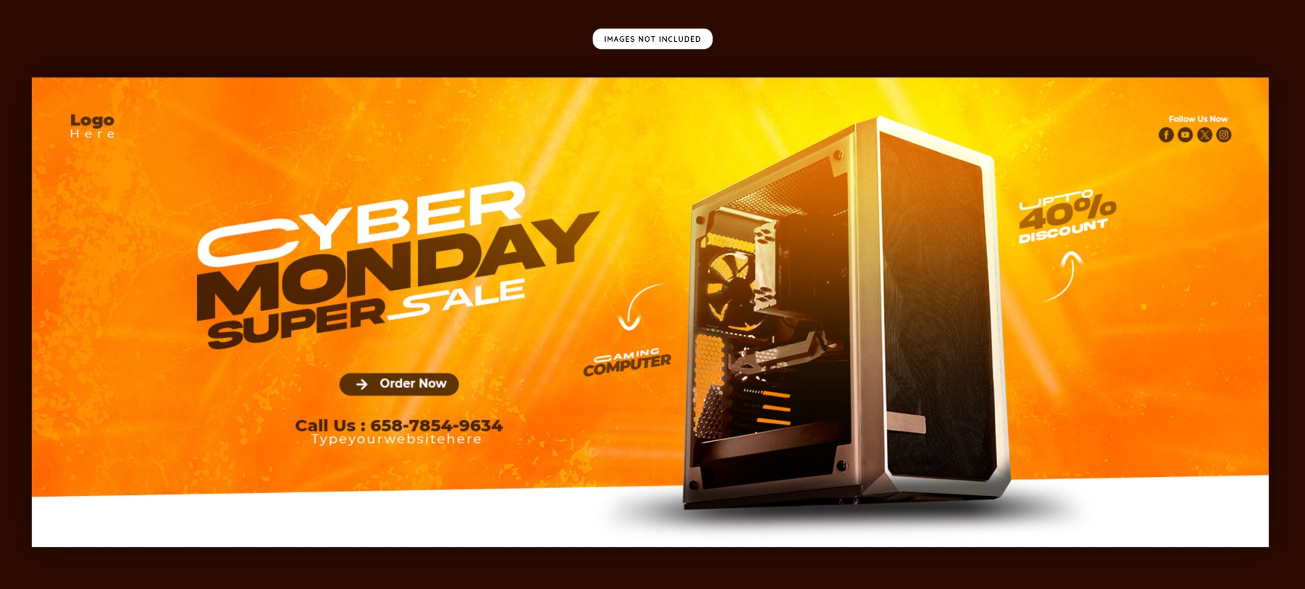 Cyber Monday Super Sale Web Banner Template Premium PSD
