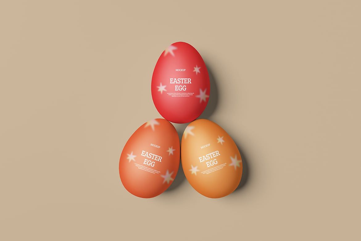 Easter Egg Free PSD Mockup