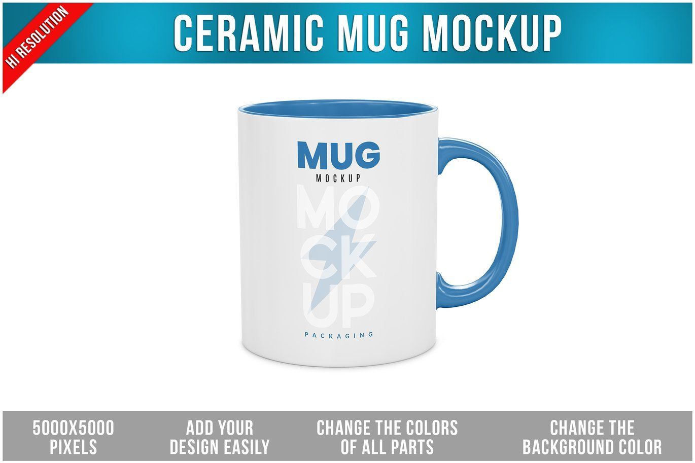 Elegant Free Ceramic Mug Mockup PSD for Branding