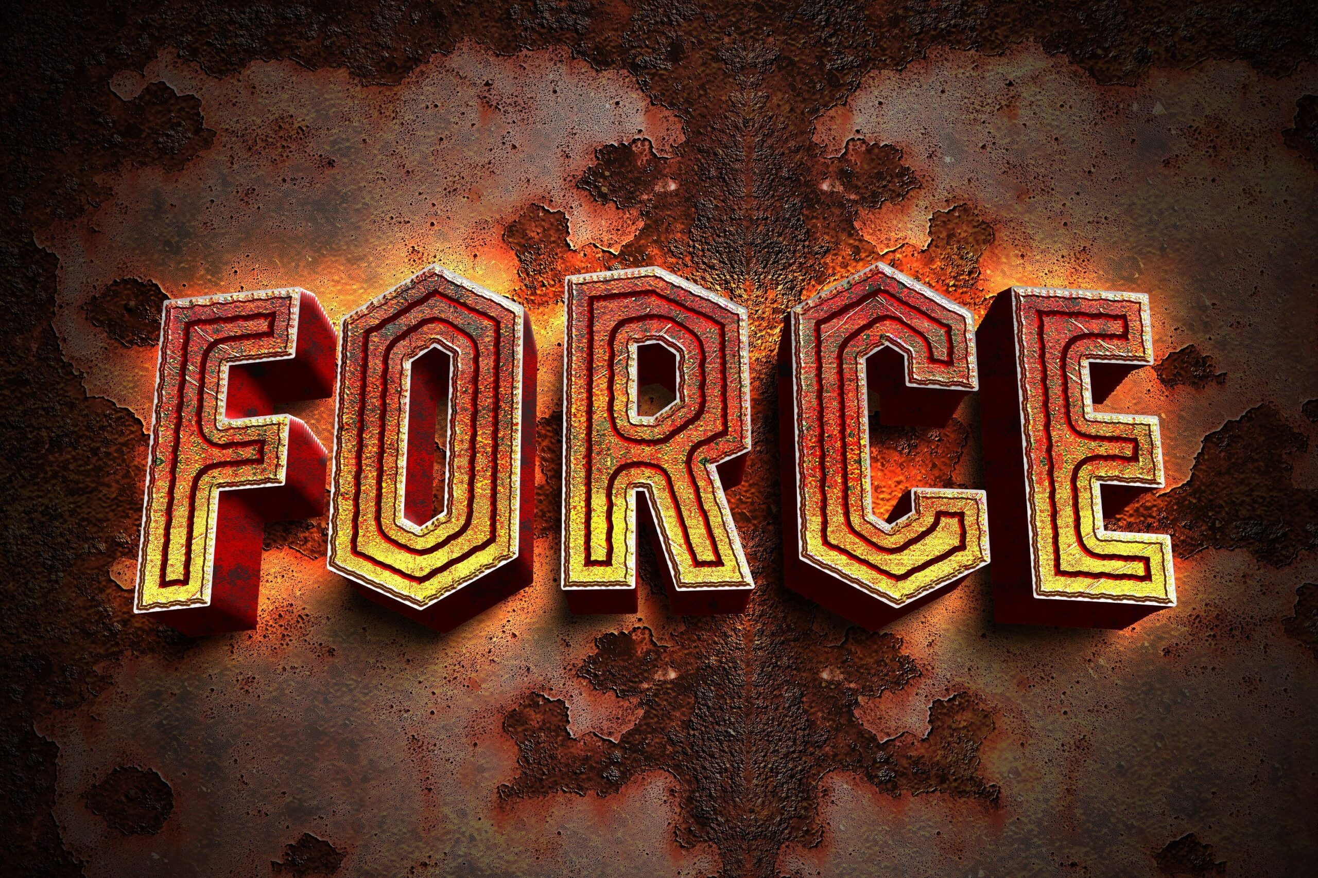 Force Movie Text Effect editable PSD Free Download
