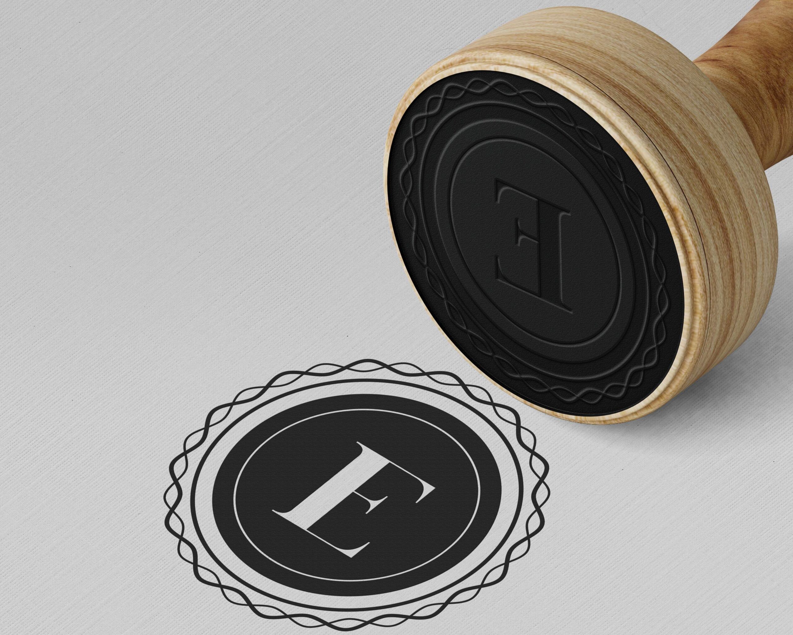 Free Elegant Stamp or Badge PSD Mockup