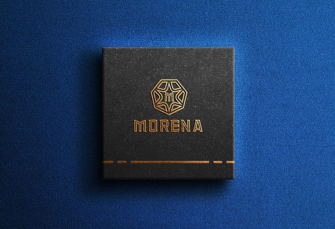 Free Luxury Box Logo - PSD Mockup