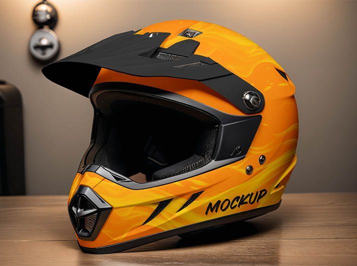 Free Motorcycle Helmet PSD Mockup Download