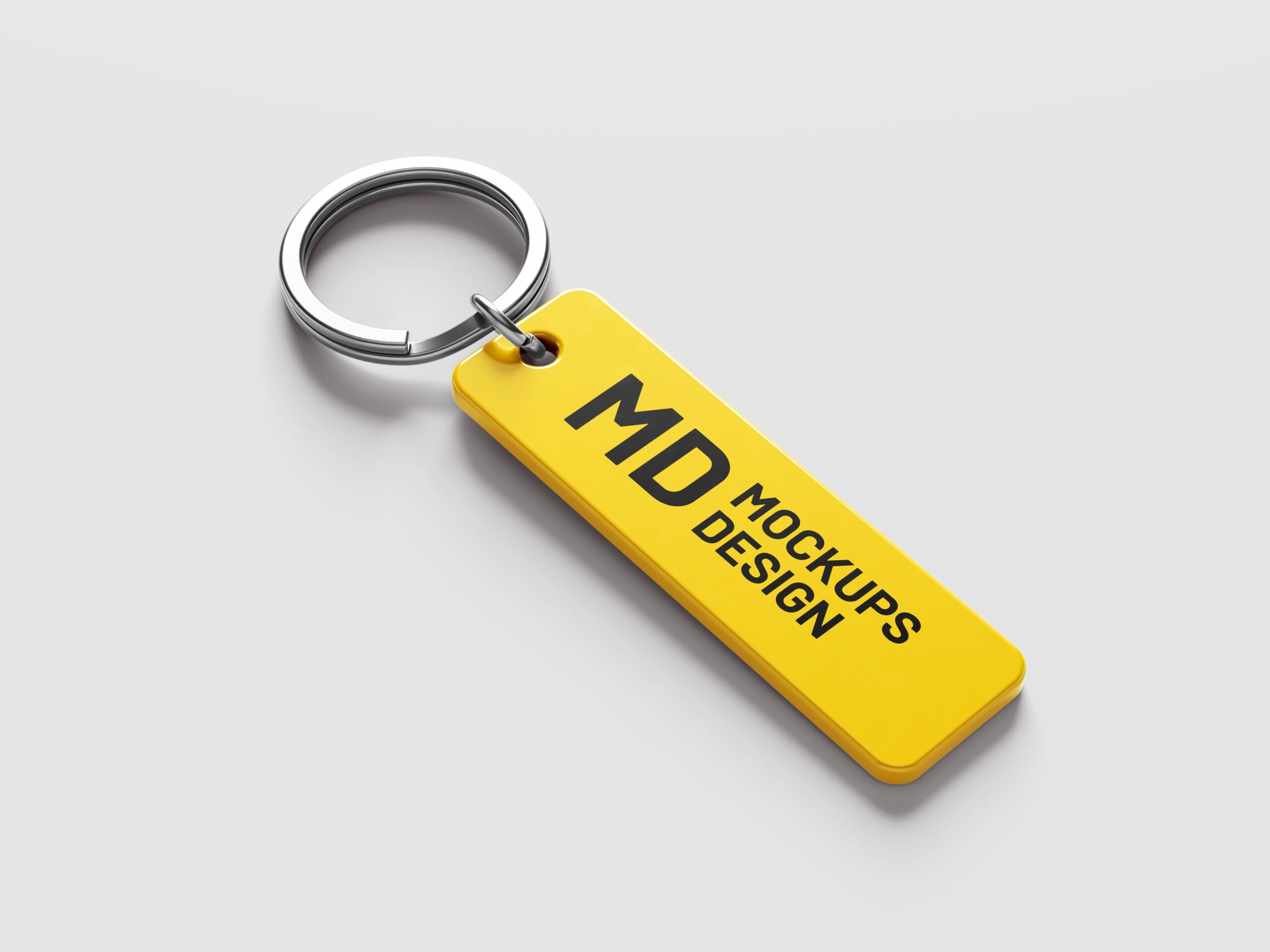 Free Rectangle Keychain Set Psd Mockup