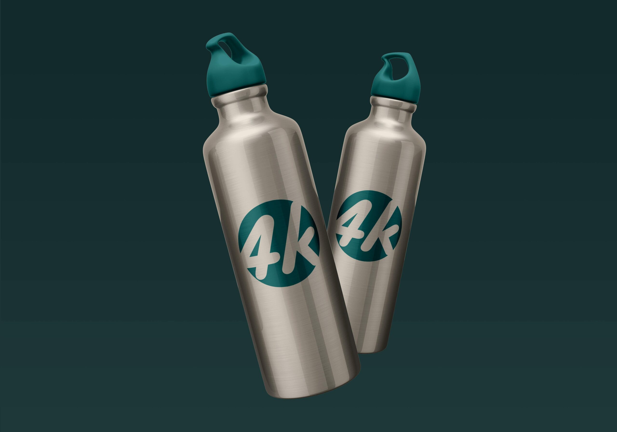 Free Stainless Steel Water Bottle Mockup PSD