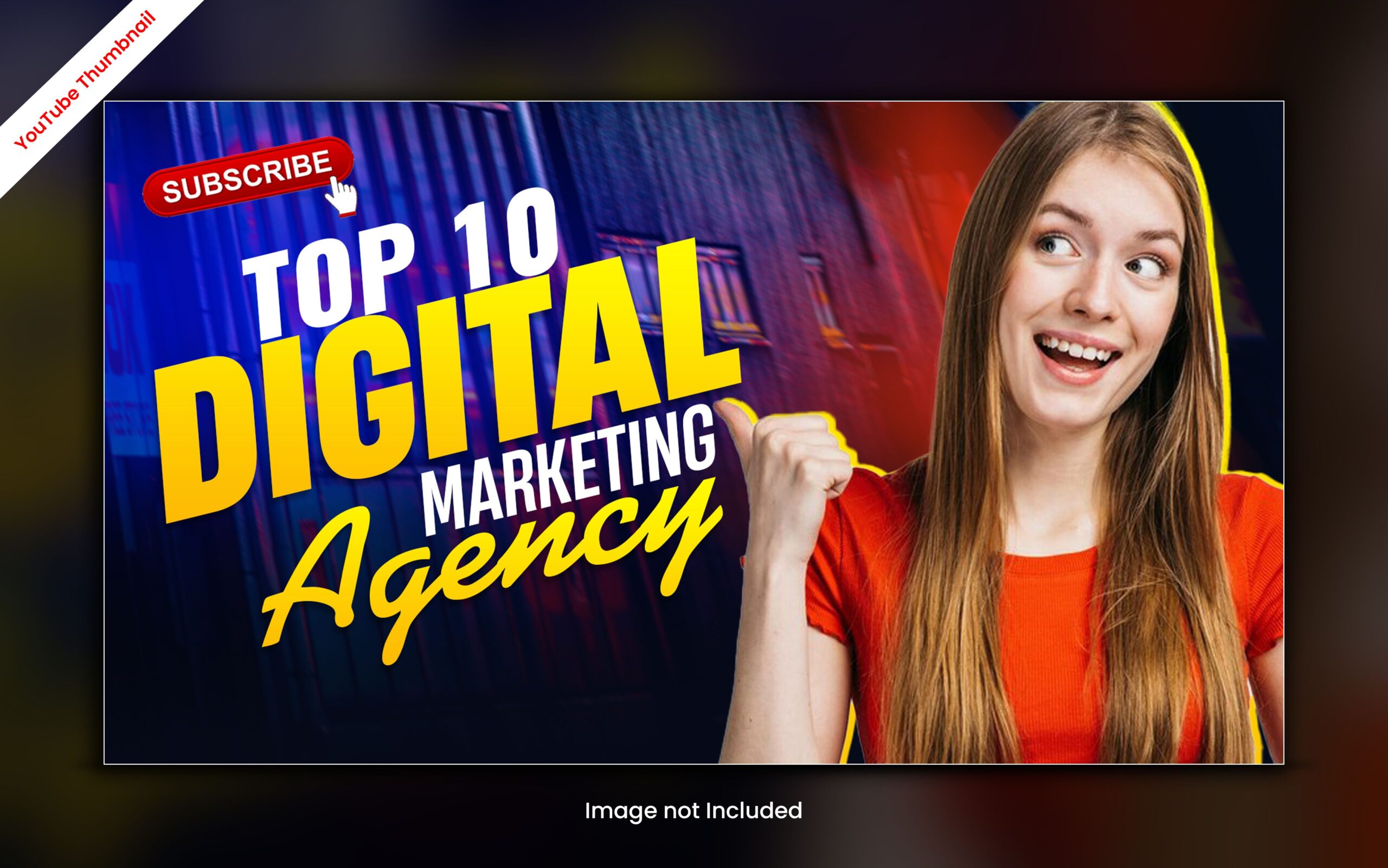 Free YouTube Thumbnail for Digital Marketing Agency Template