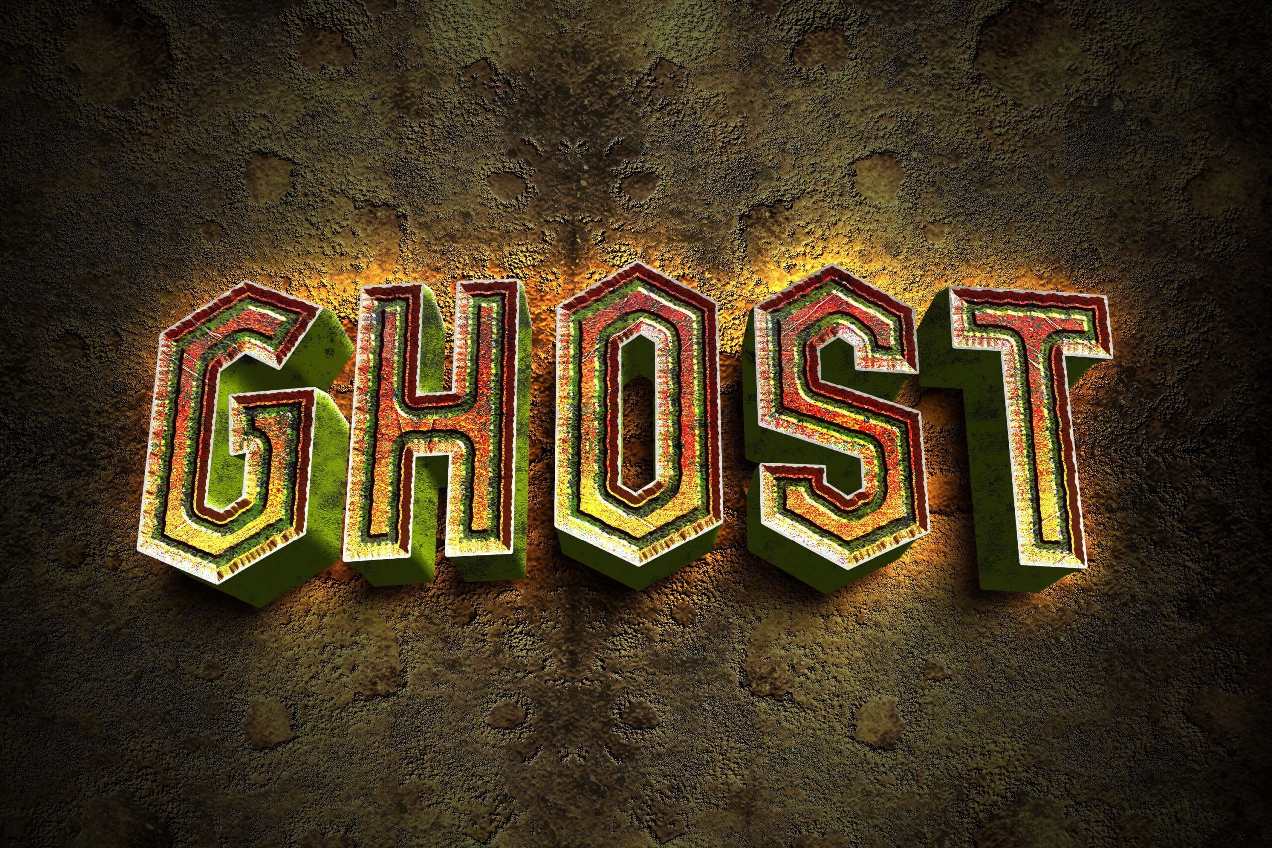 Ghost Movie text effect editable PSD Free Download