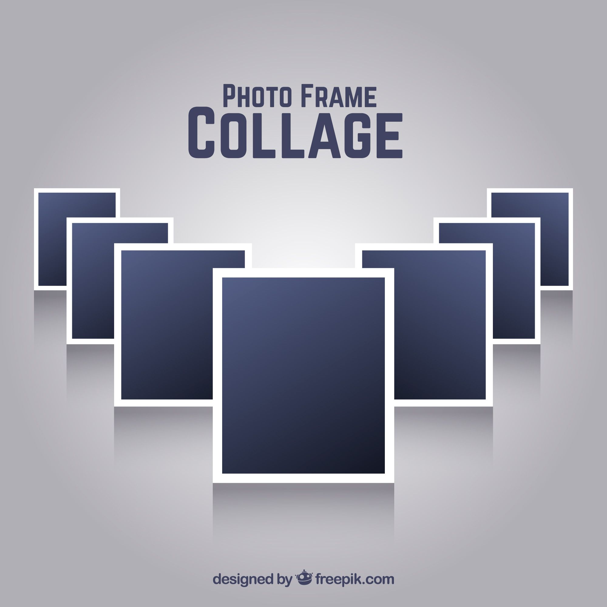 Modern V-Shaped Photo Frame Collage Template PSD