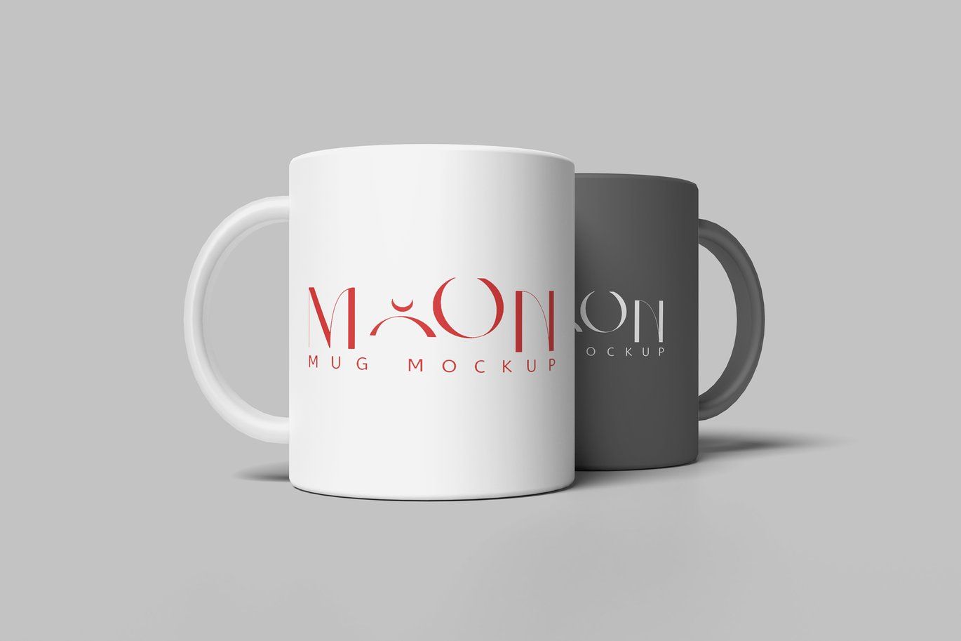 Moon Mug Mockup with Dual Color Design