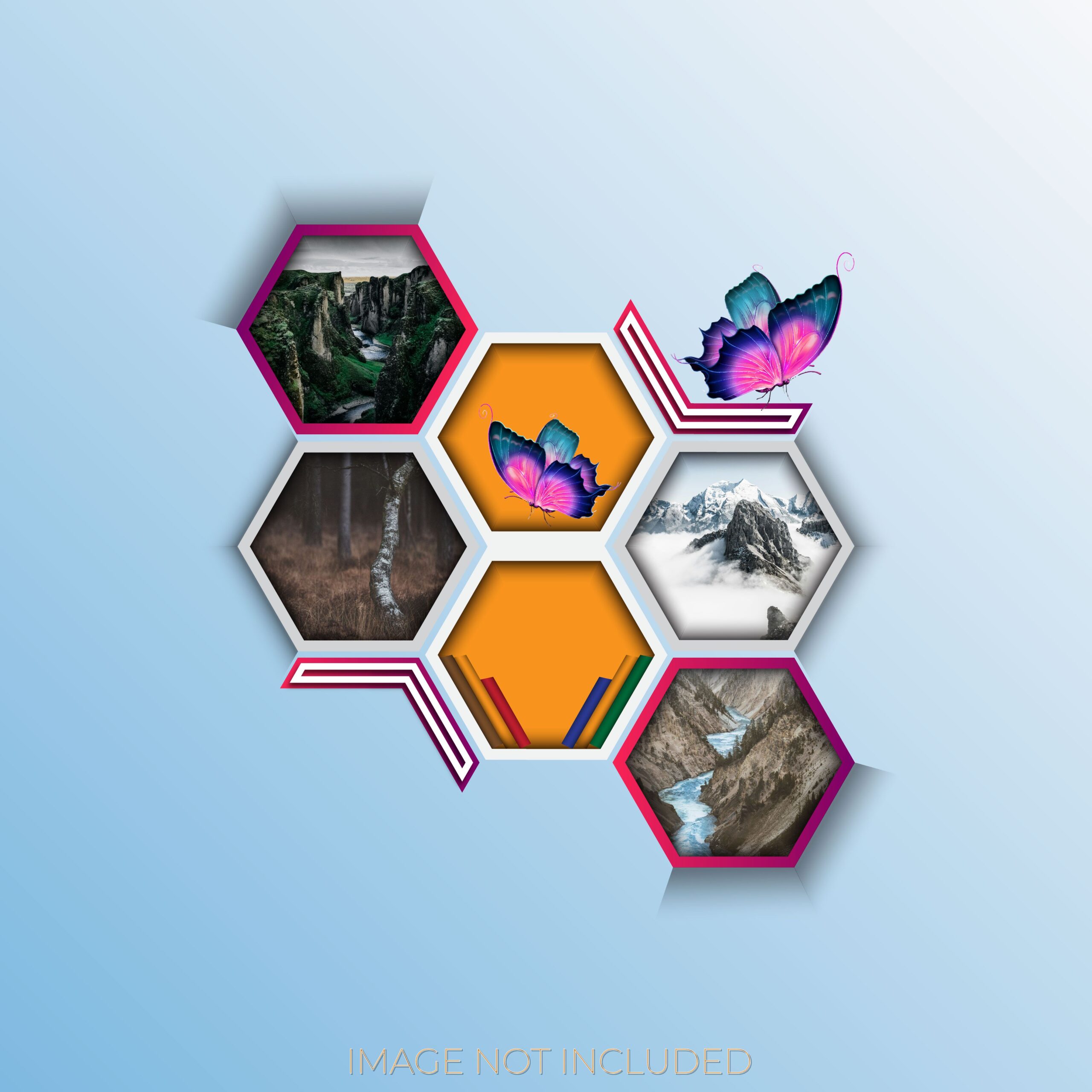 Photo Frame Collage Modern Concept Background Vector