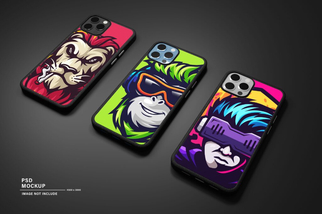 iPhone Case Design Free PSD Mockup